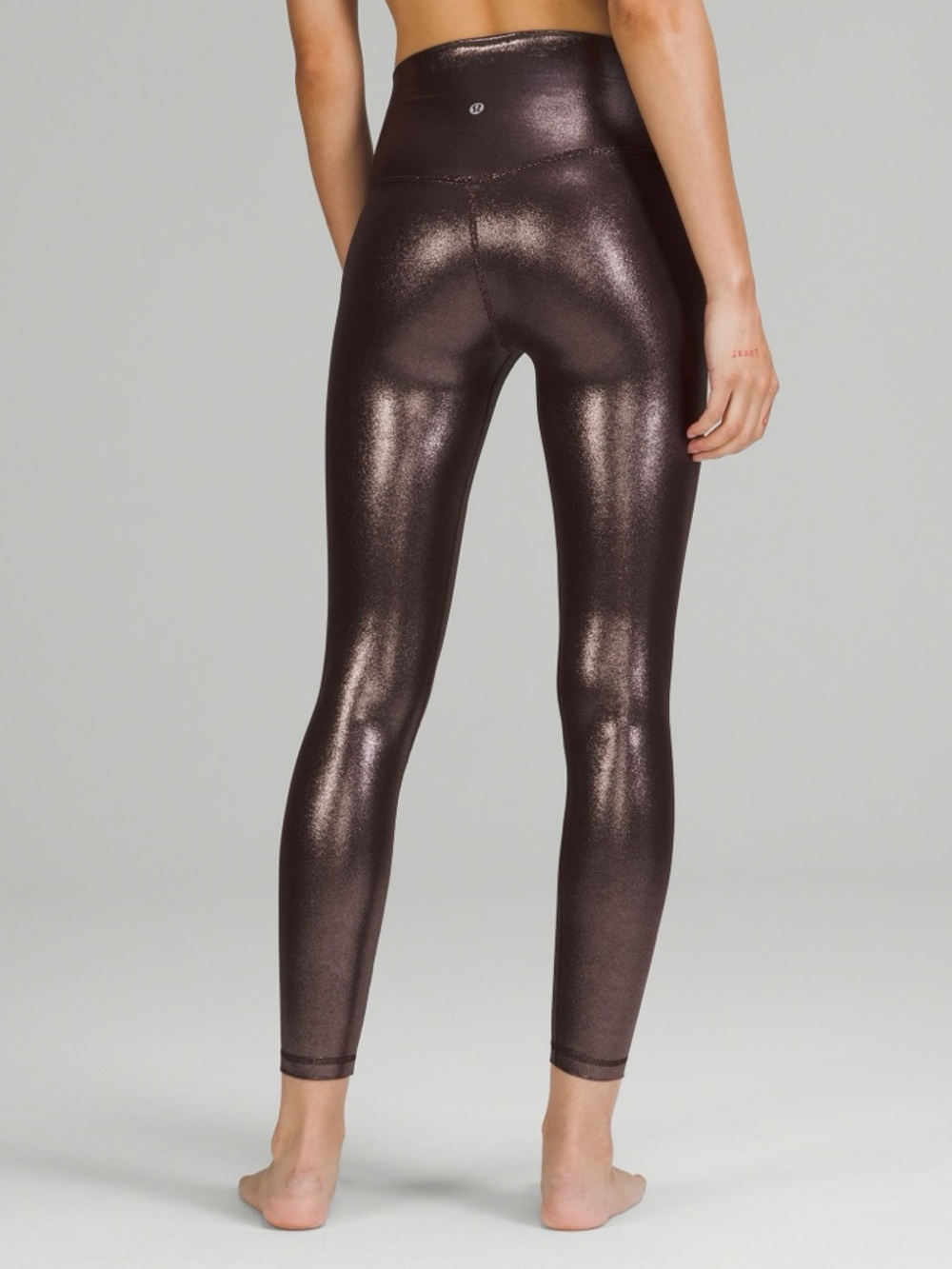lululemon Align High-Rise Radiate Foil French Press Brown Leggings Size 12